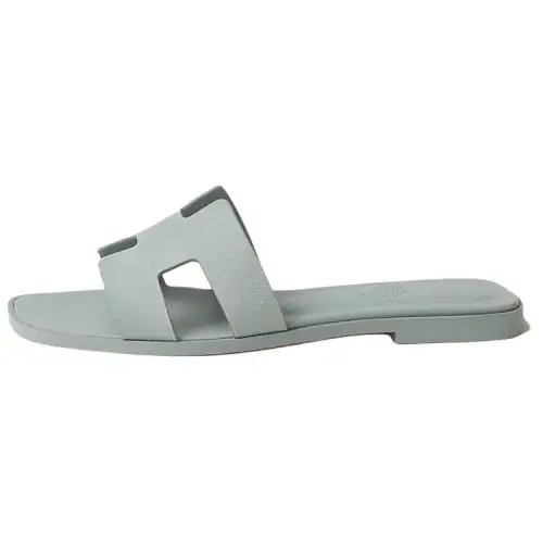 HERMES Oran Slide Slippers Women's Gray