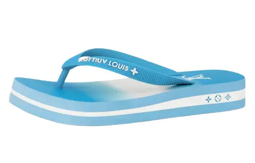 LOUIS VUITTON Arcade Flat Flip Flops Women's Blue