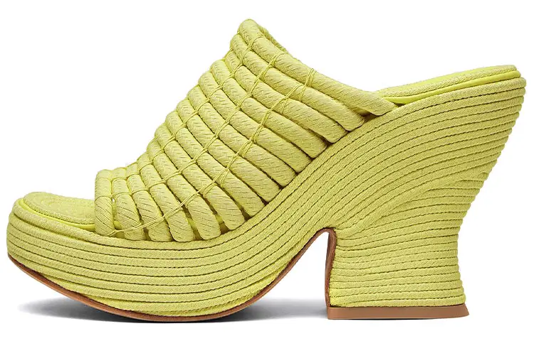 Bottega Veneta Slide Slippers 11cm Women's Yellow