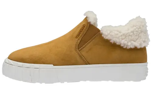 MIU MIU Low top Stylish Skateboarding Shoes Women's Cognac