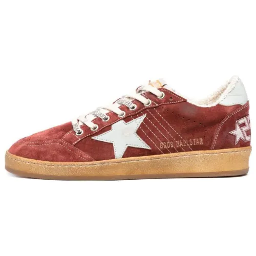 Golden Goose Ball Star Low top Skateboard Shoes Men's Red Distressed