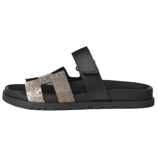 HERMES Chypre Slide Slippers Women's Black