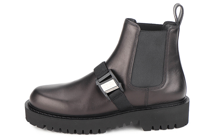Valentino Stivali Calfskin Chelsea Boots Men's Black