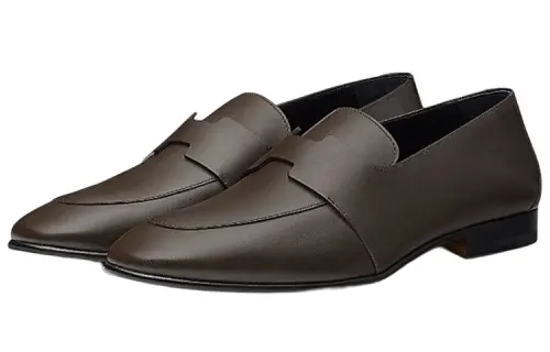 HERMES Ancora Casual Shoes Men's Brown
