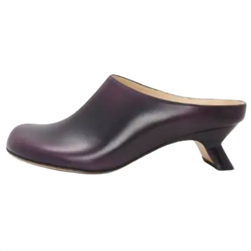 LOEWE Rubber Sole Closed Toe Slippers Women's Black Purple