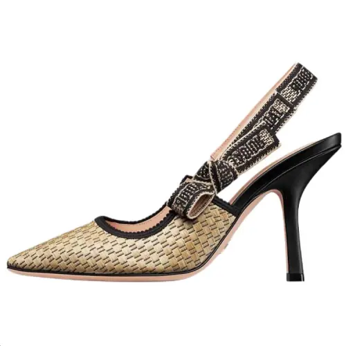 DIOR J'Adior Dioriviera Slim Heel High Heels 10cm Women's Brown