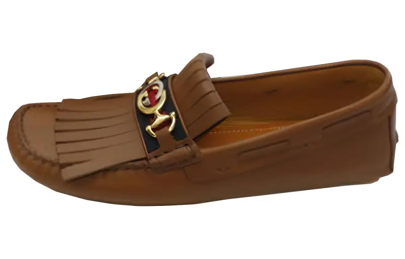 GUCCI Leather Interlock G Loafers 'Brown'