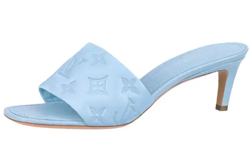 LOUIS VUITTON Revival Odor Resistant Slide Slippers Women's Light Blue