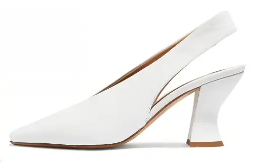 Bottega Veneta Leather Fashion Slim Heel High Heels Women's White