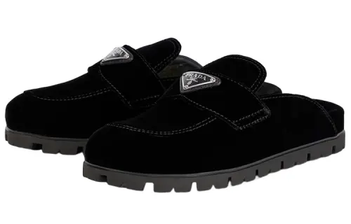 PRADA Closed Toe Slippers Women's Black