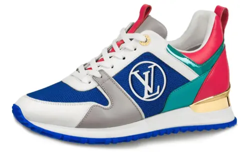 LOUIS VUITTON Run Away Leather Low top Casual Shoes Women's Blue White Red