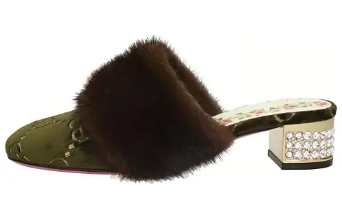 GUCCI Slide Slippers Women's Green