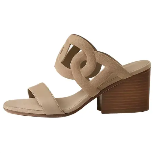 HERMES Lipari Slide Slippers Women's Brown