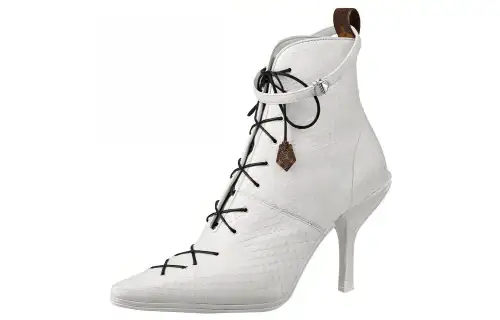 LOUIS VUITTON Janet Ankle Boots Women's White