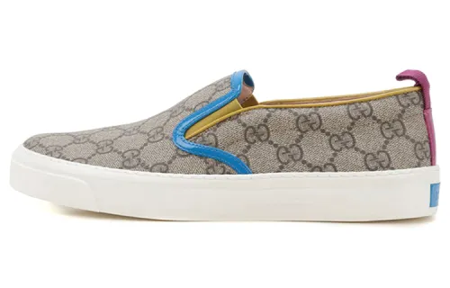GUCCI Fashion Low top Canvas Shoes Women's Gray Blue