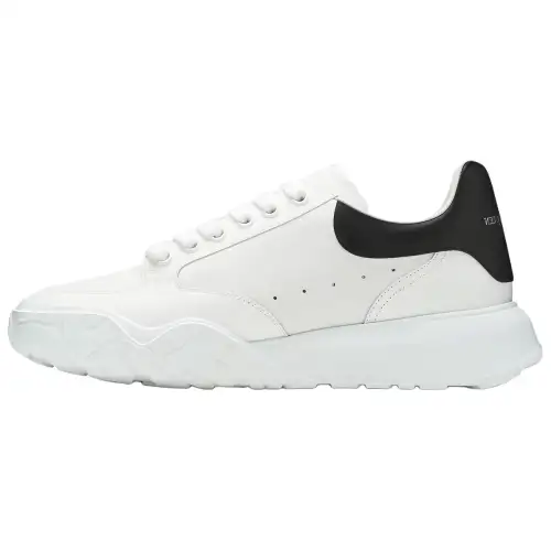 Alexander McQueen Court Trainer Low top Running Shoes Men's White Black