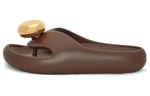 LOEWE Foam Pebble Flip Flops 3cm Women's Khaki