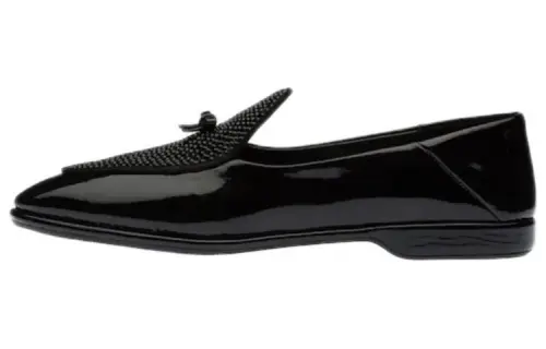 MIU MIU Leather Casual Shoes Women's Black