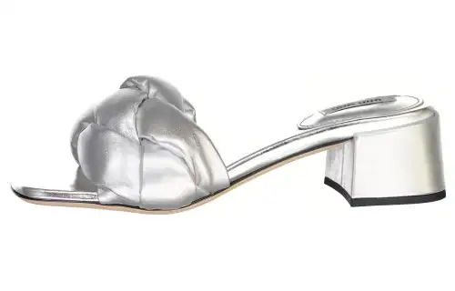 MIU MIU Slide Slippers Women's Silver