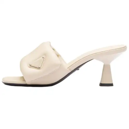 PRADA Logo-plaque Padded Mules