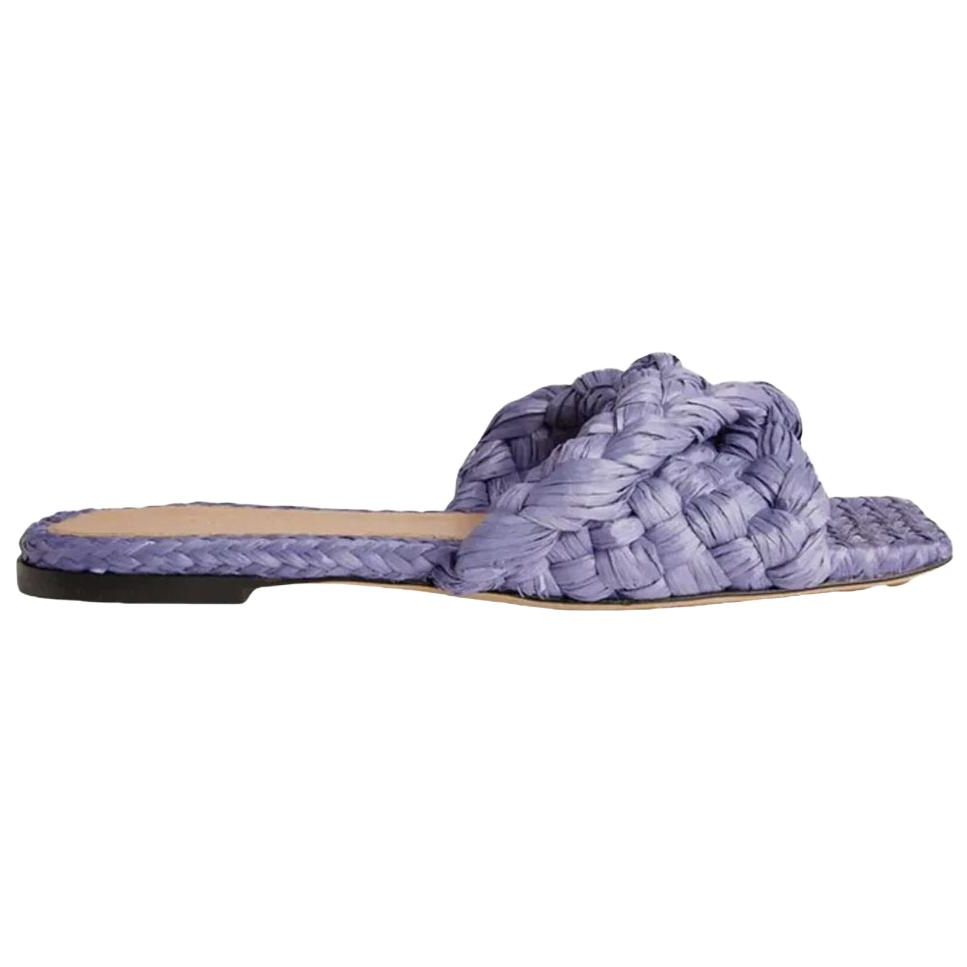 Bottega Veneta Stretch Slide Slippers Women's Purple