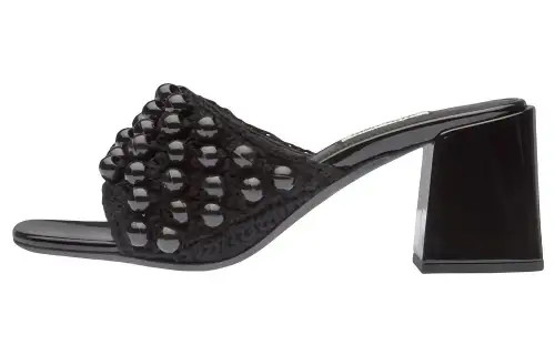 MIU MIU Slip on Slide Slippers Women's Black