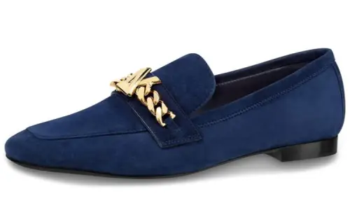 LOUIS VUITTON Upper Case Casual Shoes Women's Marine Blue