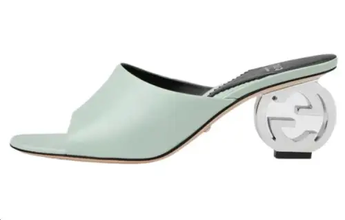 GUCCI Interlocking Slide Slippers Women's Green