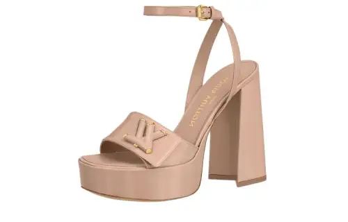 LOUIS VUITTON Shake One Strap Sandals Women's Pink