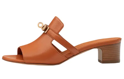 HERMES Candy Slide Slippers Women's Brown