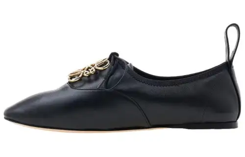 LOEWE Anagram Sheepskin Women's Casual Shoes Women's Black