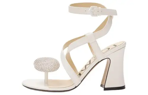 LOEWE Calle Pebble Sheepskin One Strap Sandals 8.5cm Women's