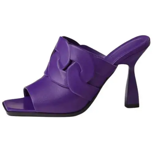 HERMES Hanna Slide Slippers Women's Purple