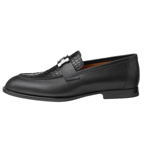 HERMES Honore Loafers Men's Black