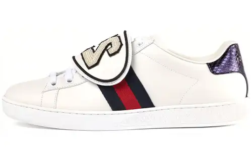 GUCCI ACE Stylish Skateboarding Shoes Women's White