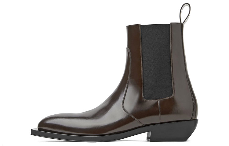 Мужские ботинки Bottega Bottega Veneta (черно-коричневые)