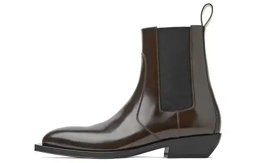 Bottega Veneta Pointed Toe Chelsea Boot Brown