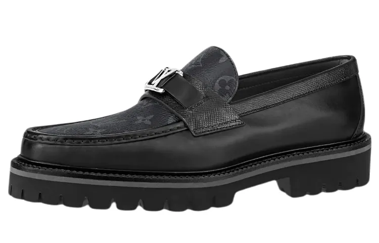 LOUIS VUITTON Major Loafers 'Black Monogram'