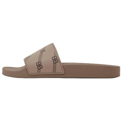 Balenciaga Pool Slides Dark Beige Women's