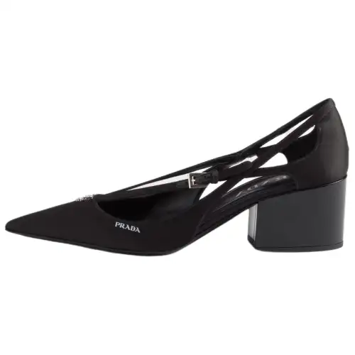 PRADA Chunky Heel High Heels 5.5cm Women's Black