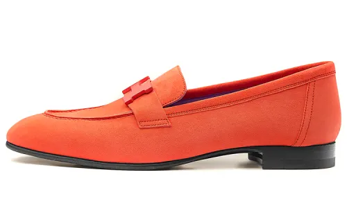 HERMES PARIS Sheepskin Women's Casual Shoes Women's Ice Pink Red