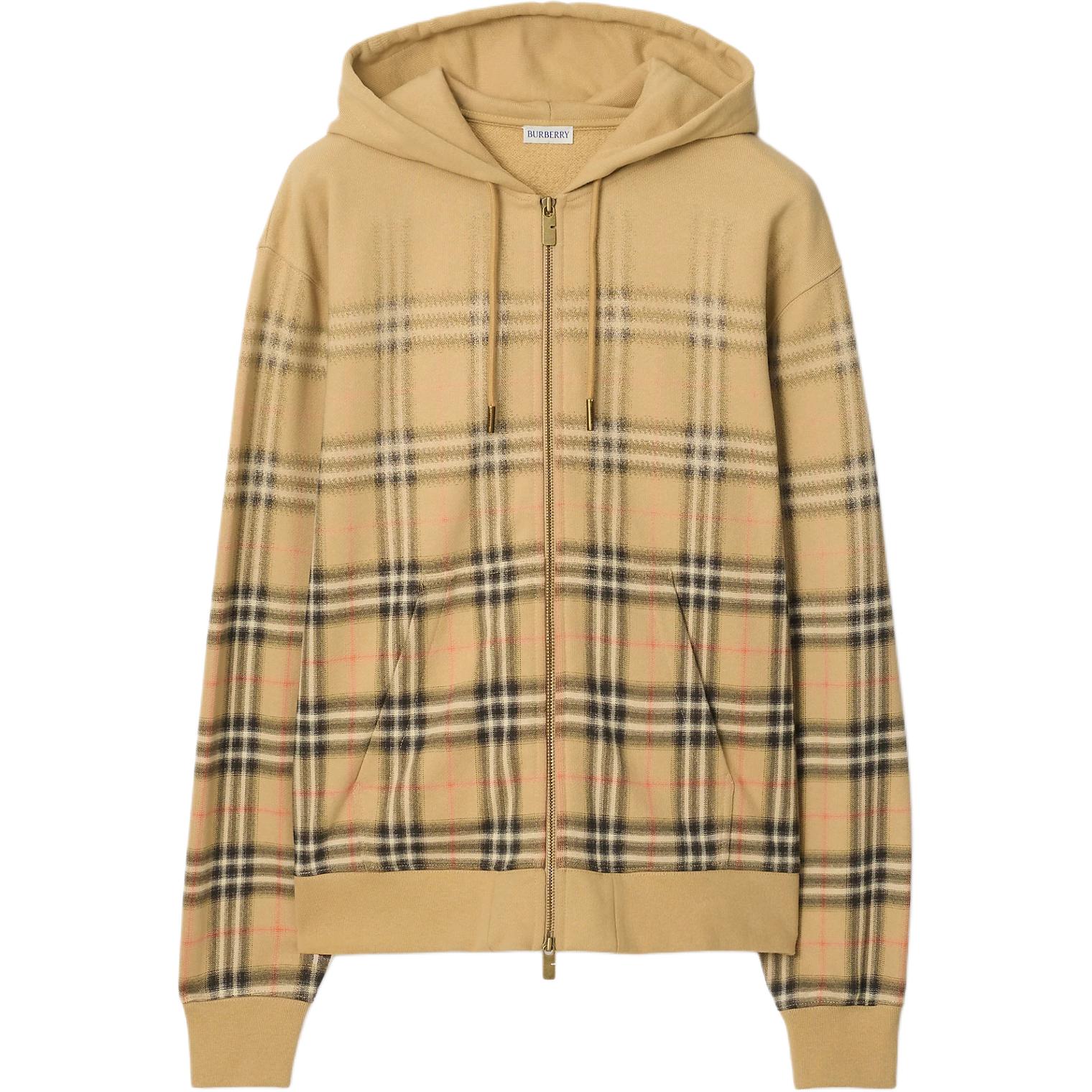 Мужское худи Burberry С градиентным принтом (серое)