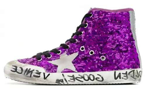 Golden Goose High top Skateboard Shoes Women's Purple