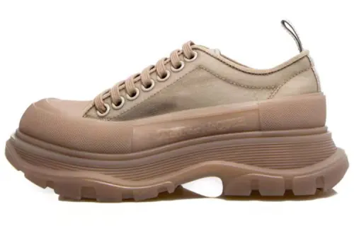Alexander McQueen Tread Slick Lace Up Polyamide Sneakers 'Tan' Women's