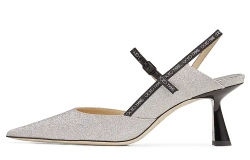 Jimmy Choo Ray Leather Slim Heel High Heels 6.5cm Women's Silver