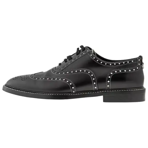 Burberry Lennard Leather Casual Shoes Men's Black