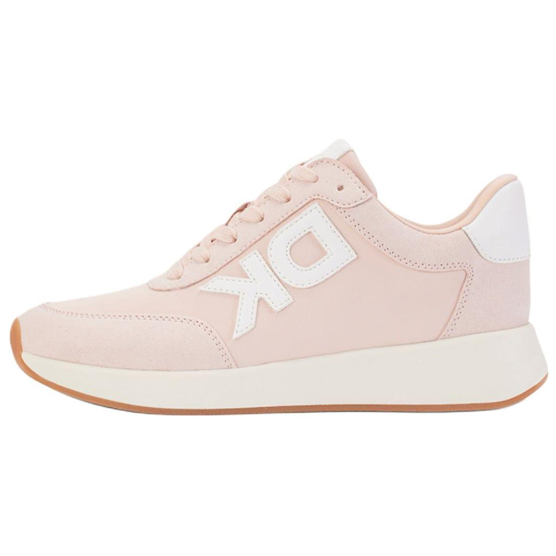 DKNY Круглая голова со шнурками сторона Эмблема лица стандартный Низкая банда жизнь для отдыха обувь женский розовый