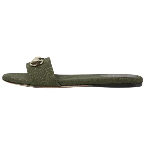 Gucci Wmns Horsebit Slide 'Green' Women's