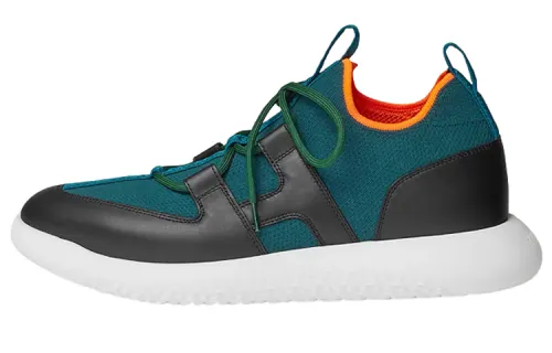 HERMES Duel Abrasion Resistant Low top Casual Shoes Men's Blue Black