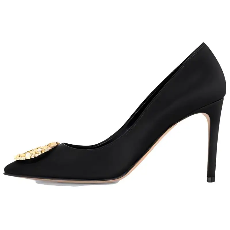 LOUIS VUITTON Met Slim Heel High Heels 9cm Women's Black